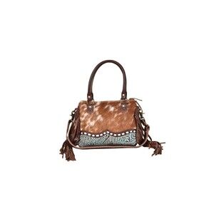 Myra Bag  Upcycled Canvas & Cowhide Concealed Carry Leather  Bag